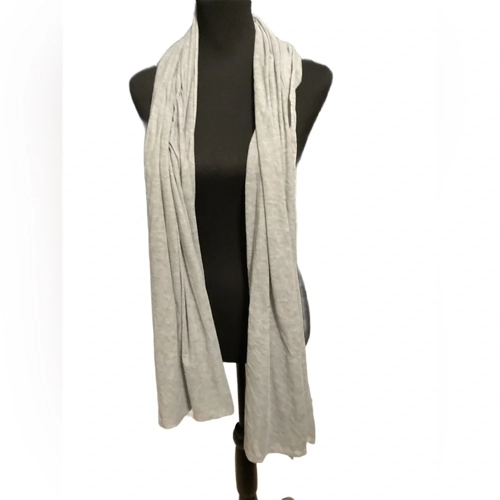Jenni Women's Heather Gray or Blue On Repeat Jersey Wrap Scarf Size One Size NWT